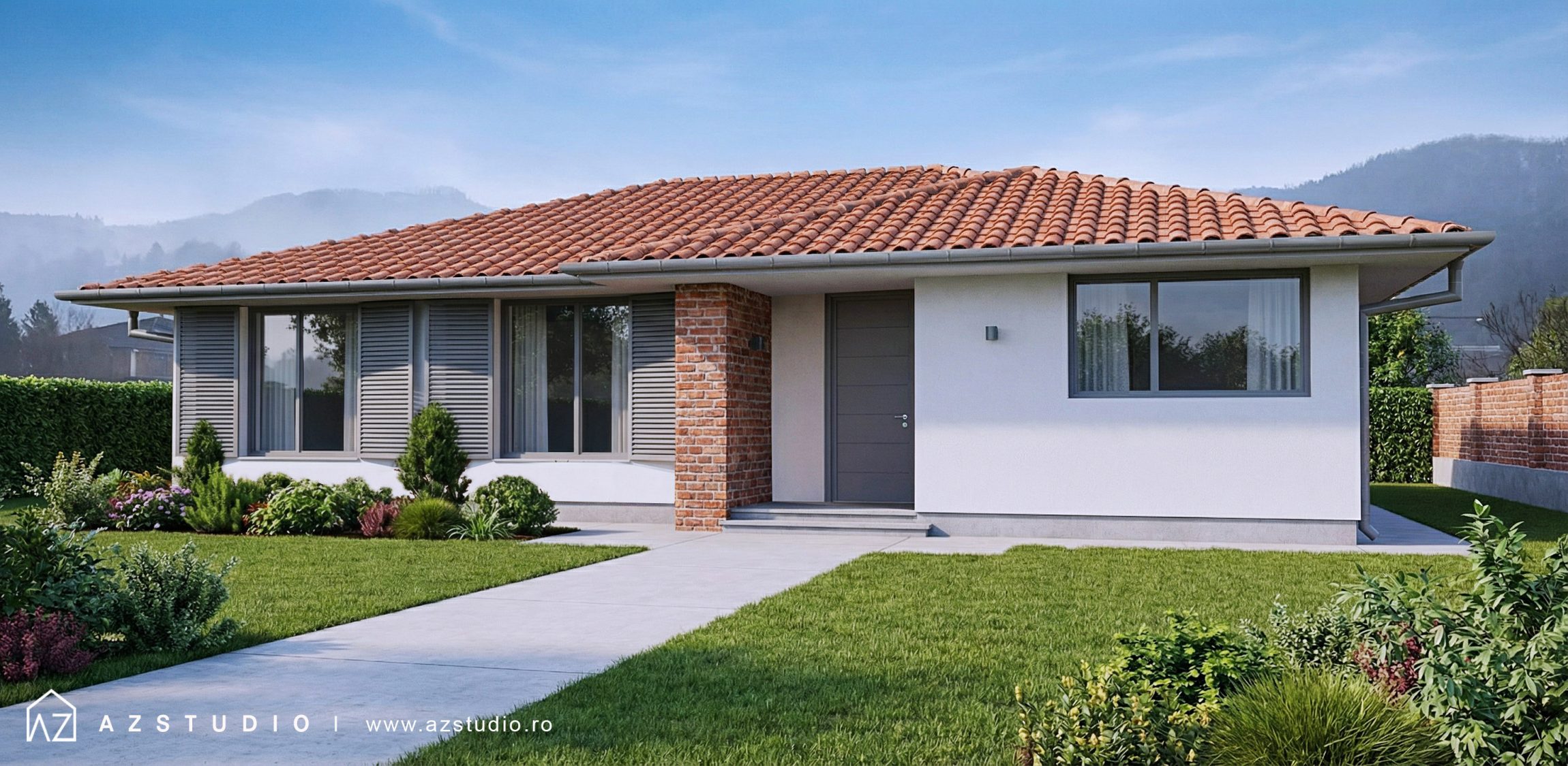 Casa mediteraneana parter 3 dormitoare - 161mp