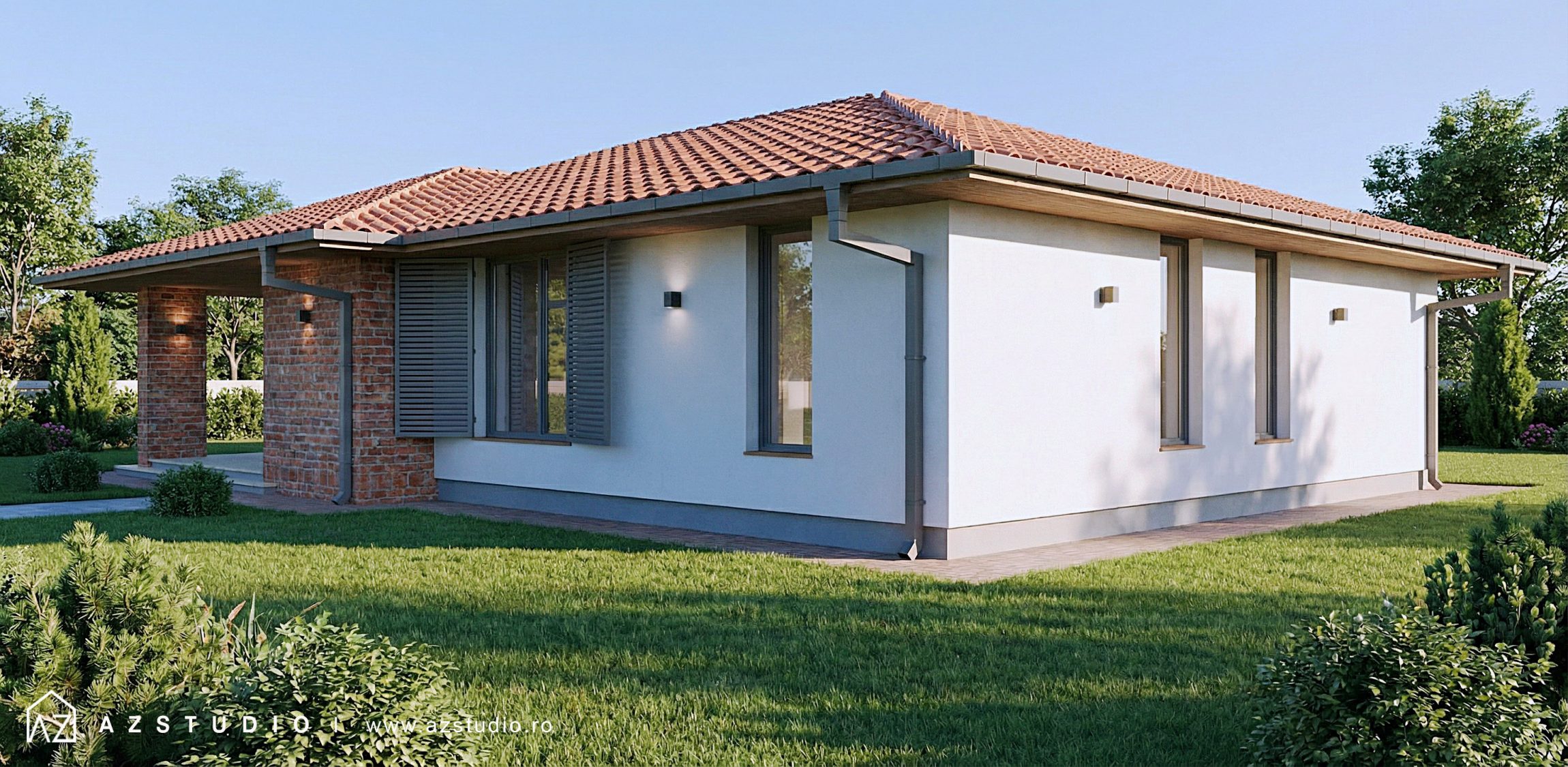 Casa mediteraneana parter 3 dormitoare - 161mp