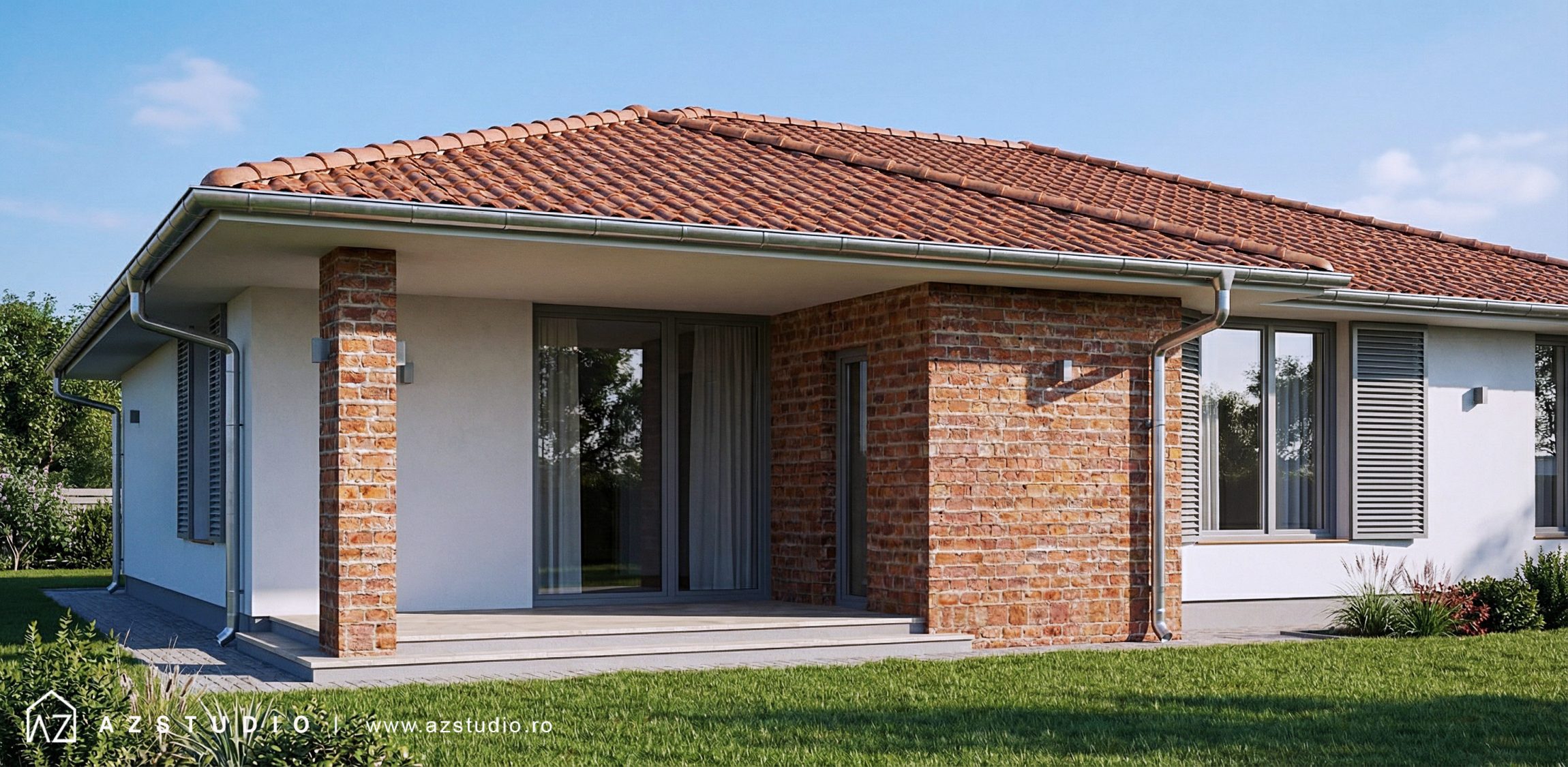 Casa mediteraneana parter 3 dormitoare - 161mp