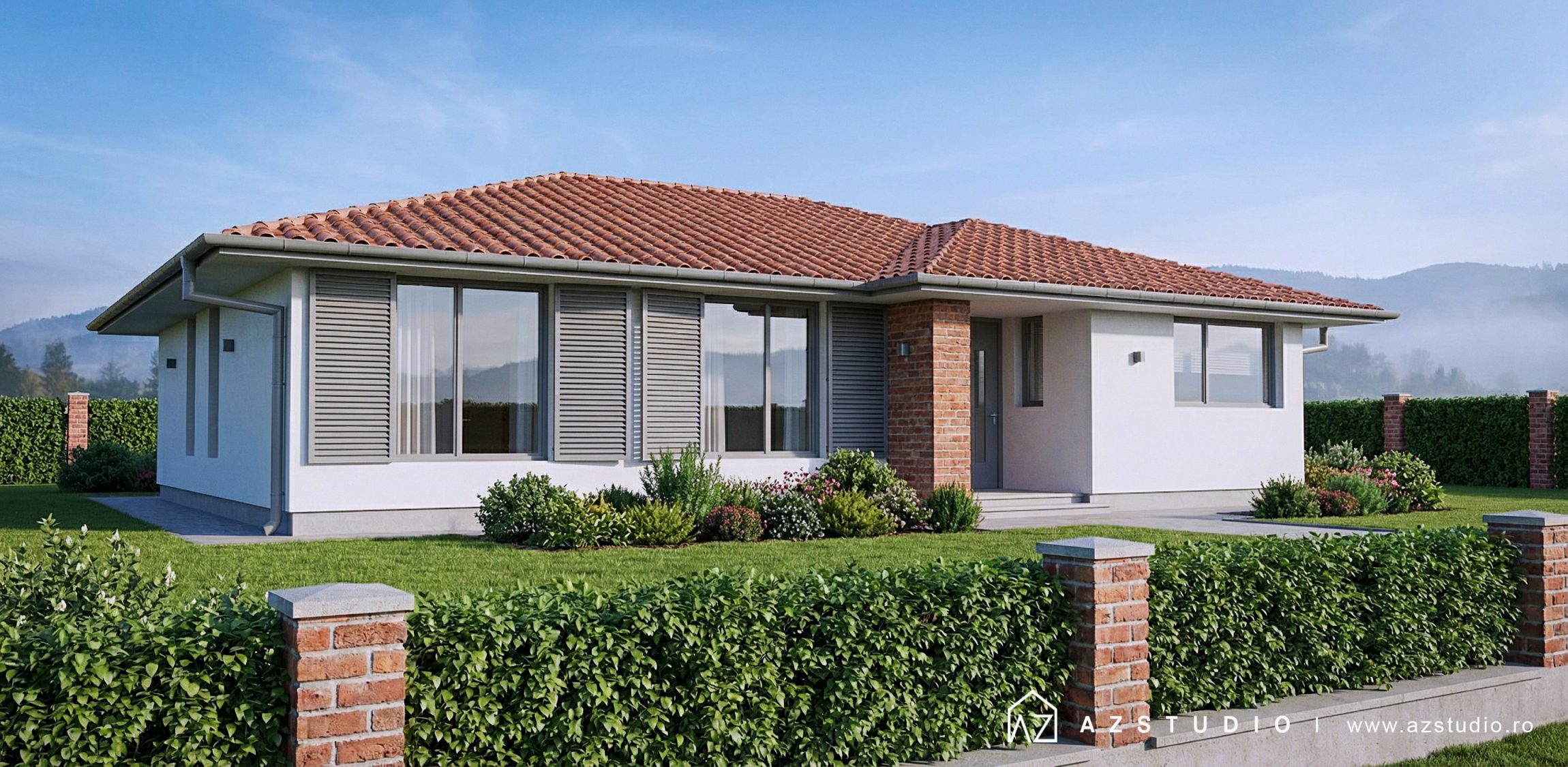 Casa mediteraneana parter 3 dormitoare - 161mp