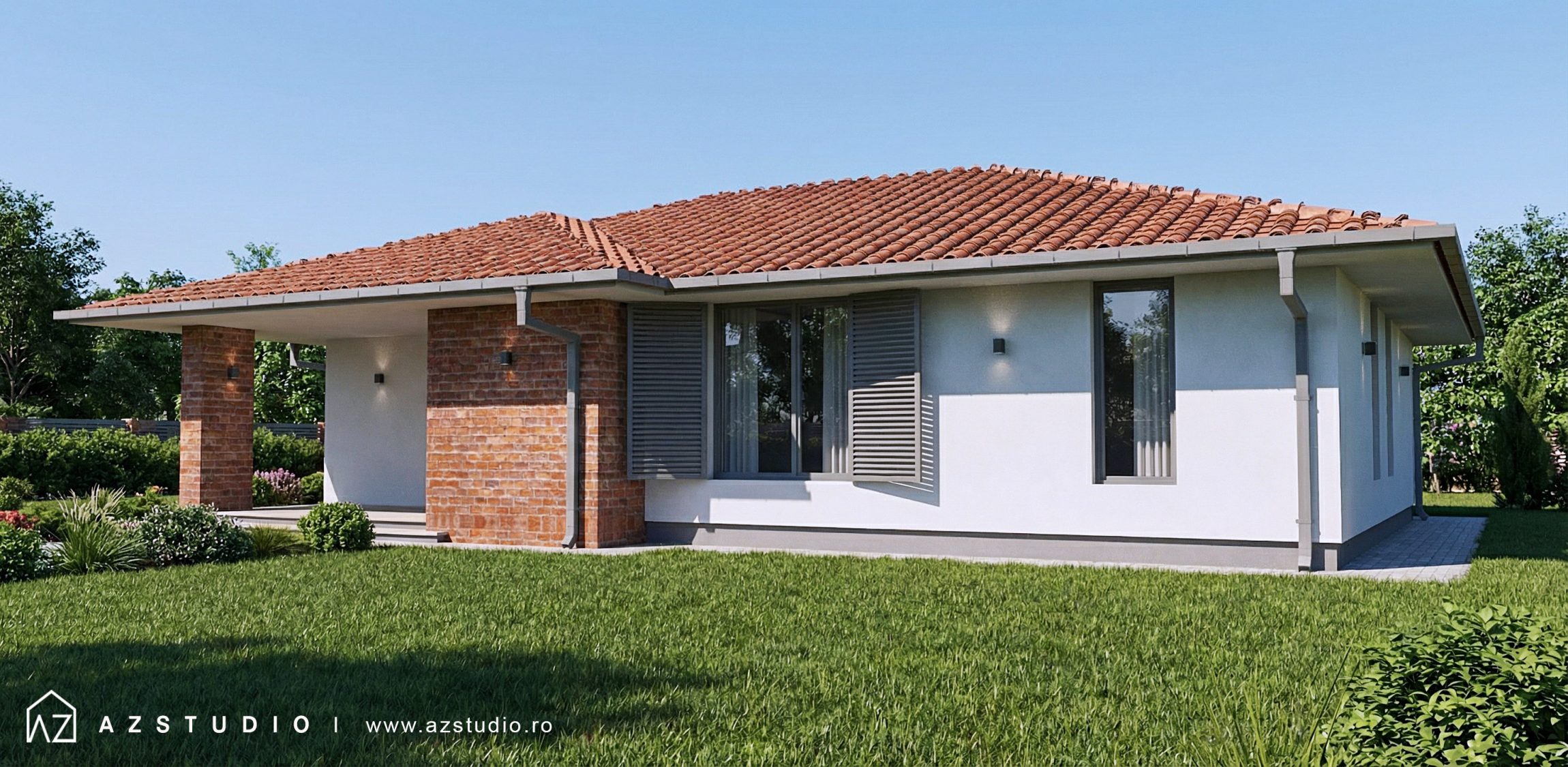 Casa mediteraneana parter 3 dormitoare - 161mp