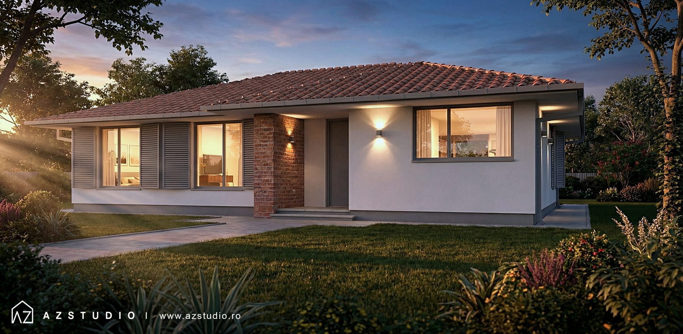 Casa mediteraneana parter 3 dormitoare - 161mp