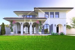 Casa eleganta cu etaj stil modernist