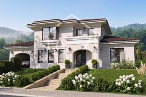 Casa stil clasic cu etaj si garaj 267mp
