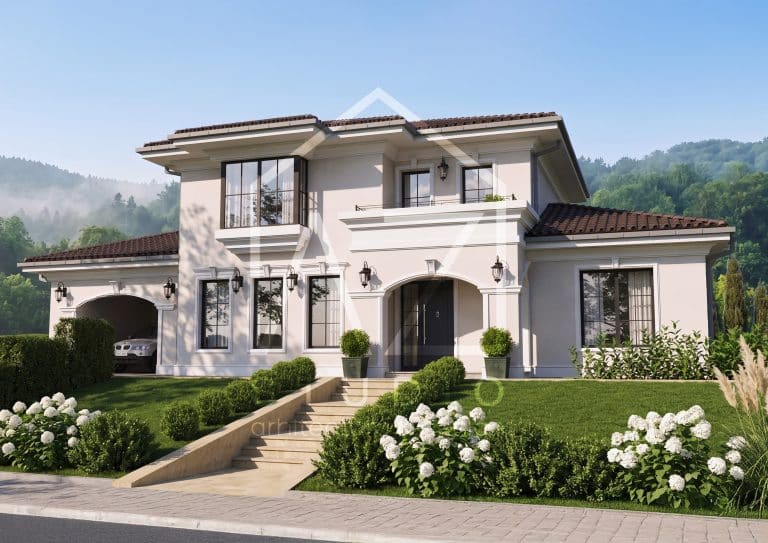 Casa stil clasic cu etaj si garaj 267mp